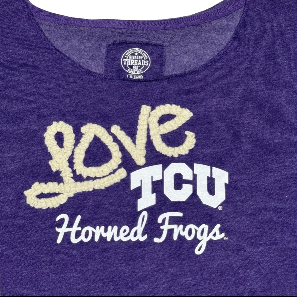 Rivalry Threads Texas Christian University TCU Horned Frogs Sweatshirt - Picture 3 of 4